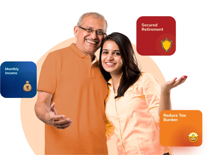 A father and daughter telling about nps pension Benefits 
